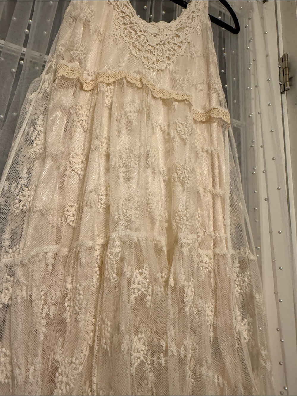 Rue21 Cream Lace Tiered Sleeveless Dress - Picture 2 of 9